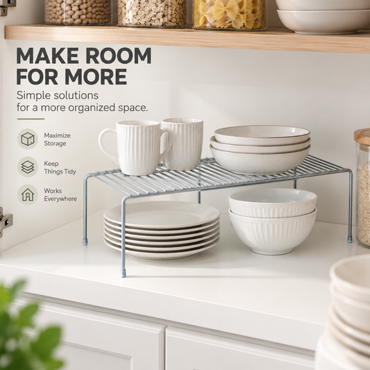 Expandable Iron Cabinet Storage Organizer